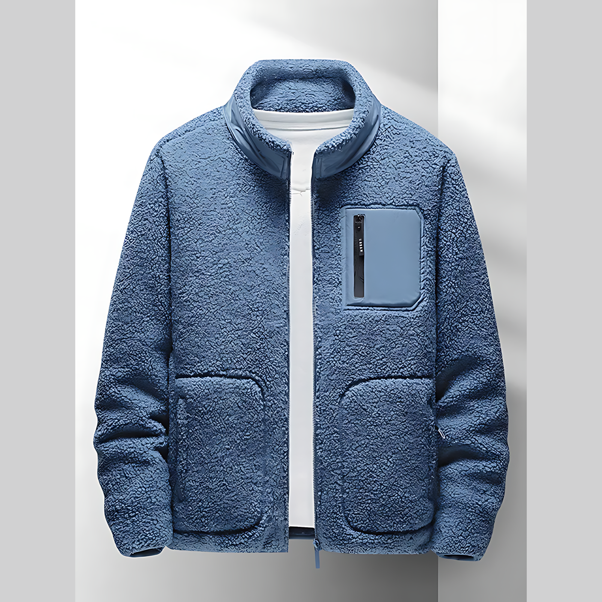 Insulated Fleece Zip-Up Jacket for Men