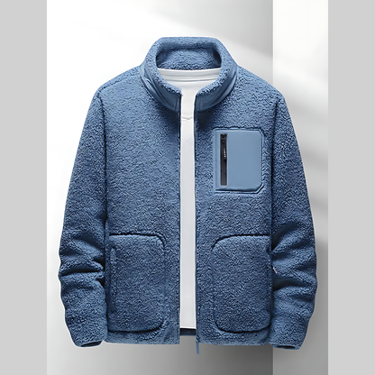 Insulated Fleece Zip-Up Jacket for Men