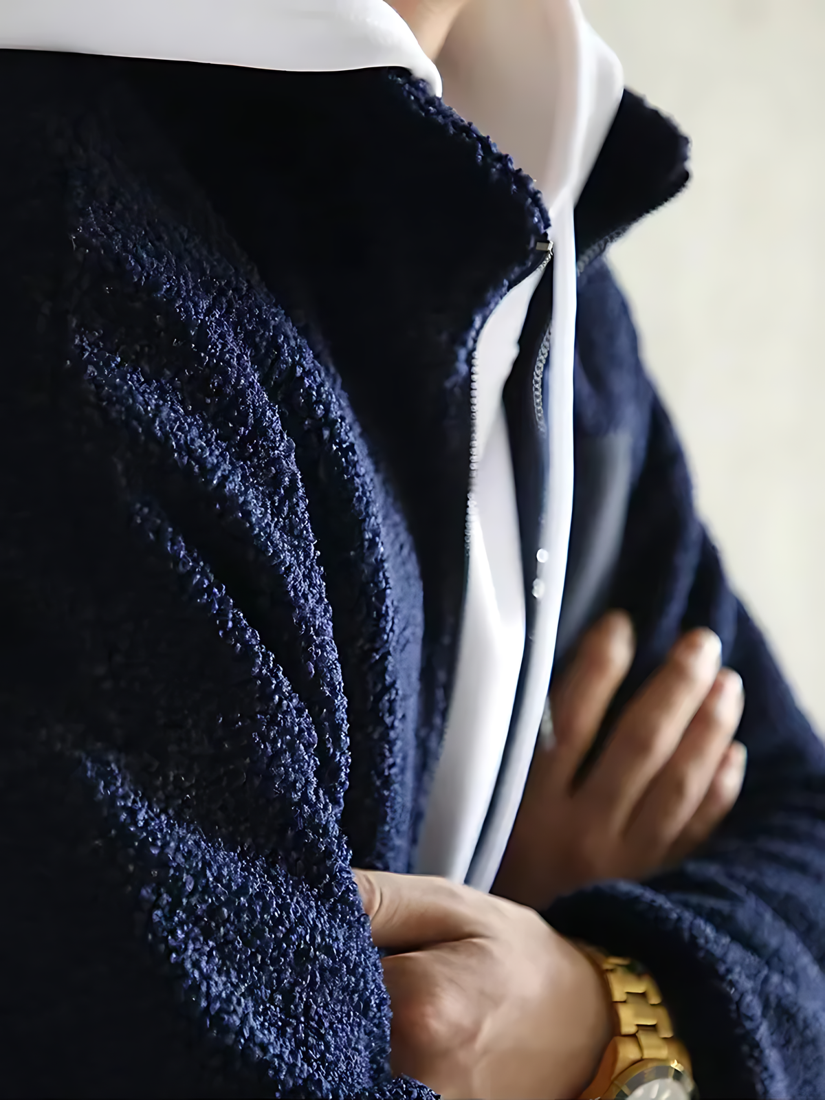 Insulated Fleece Zip-Up Jacket for Men