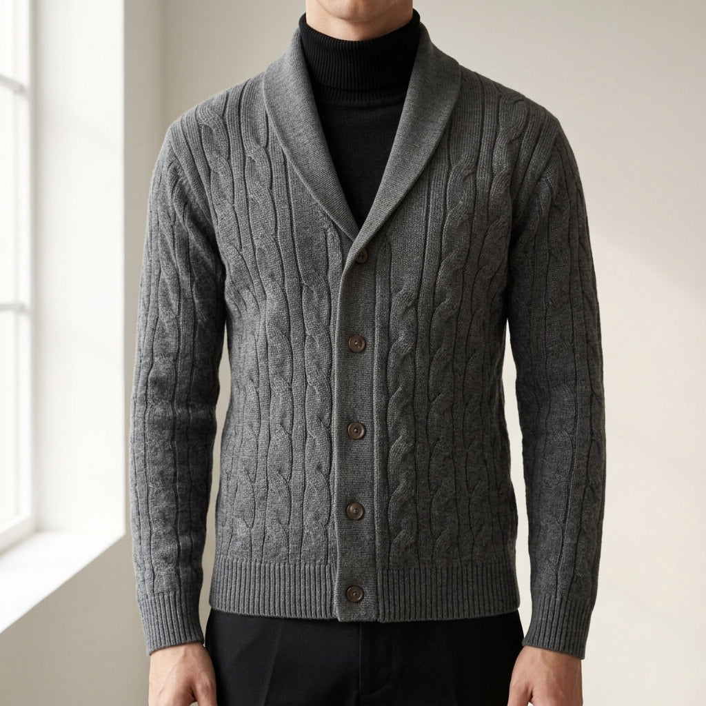 Wool Knit Cardigan – Classic Button-Up Style