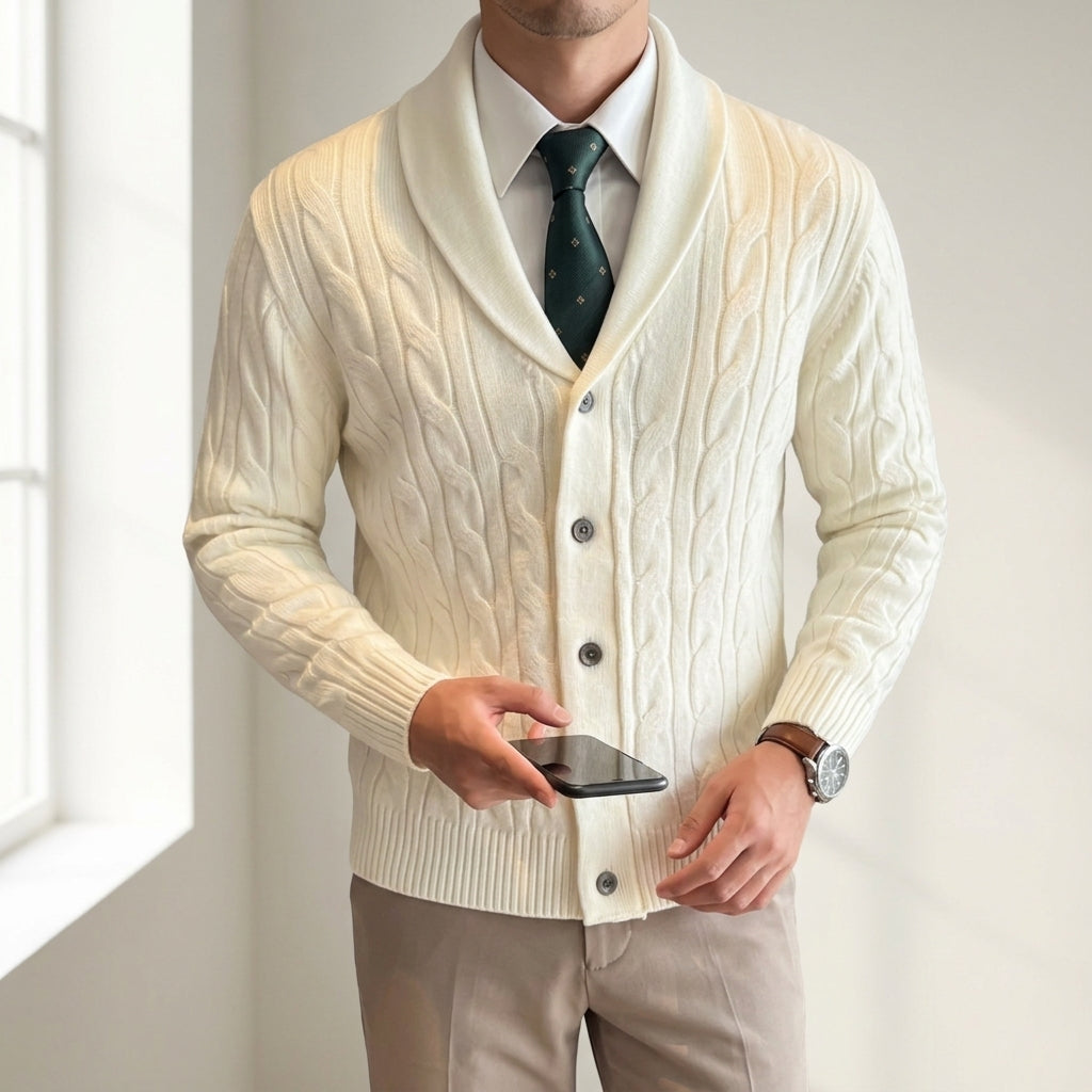 Wool Knit Cardigan – Classic Button-Up Style