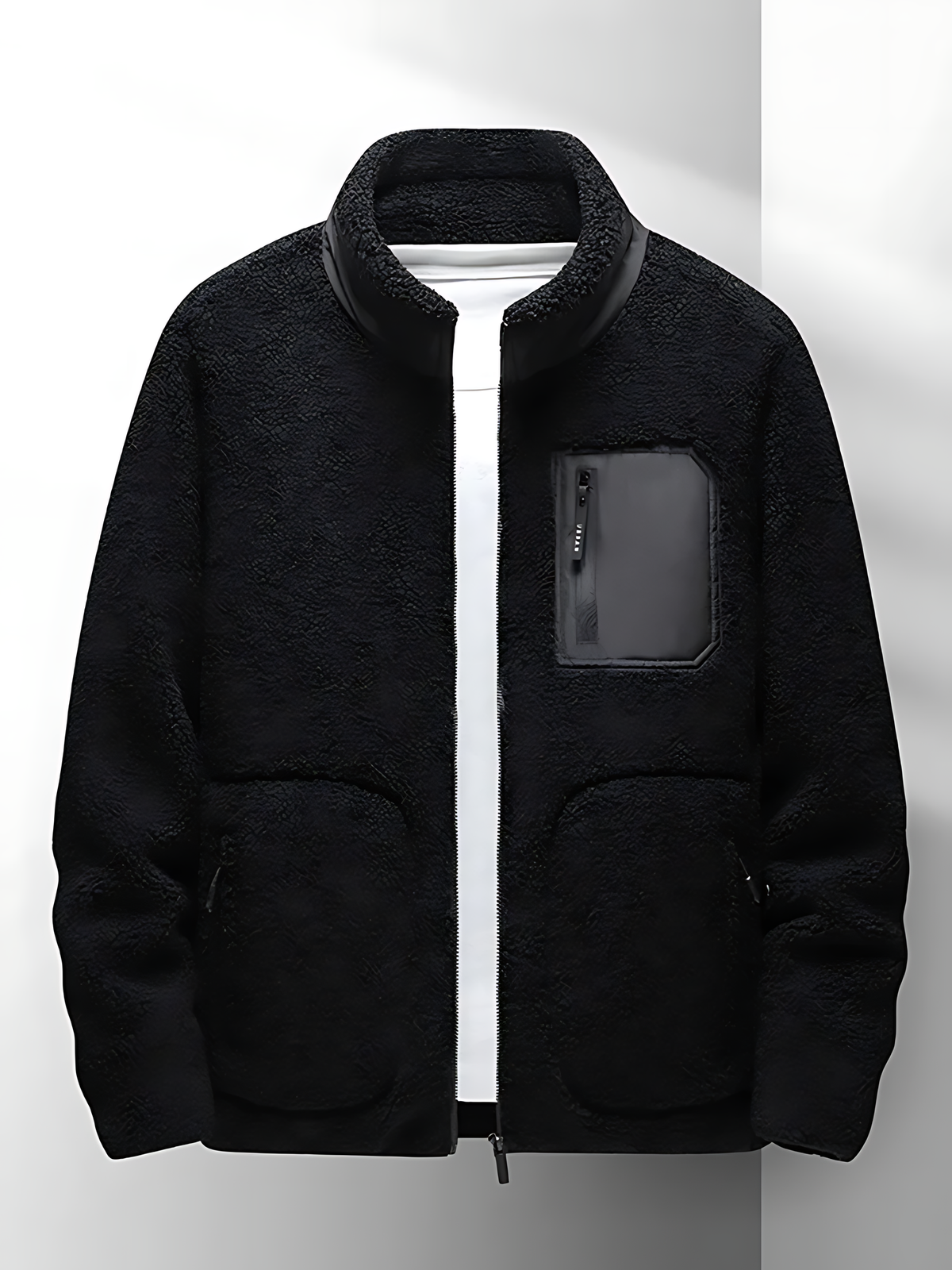 Insulated Fleece Zip-Up Jacket for Men