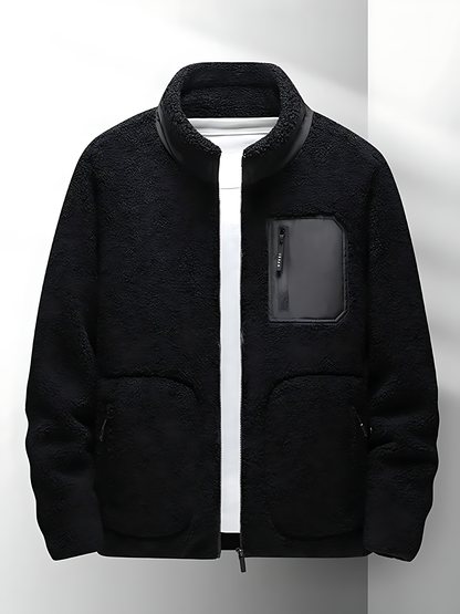 Insulated Fleece Zip-Up Jacket for Men