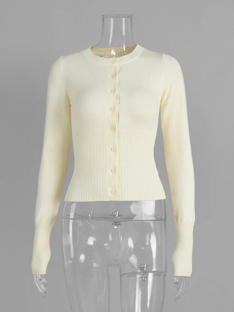 Lightweight Knit Button-Up Cardigan for Women