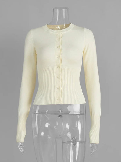 Lightweight Knit Button-Up Cardigan for Women