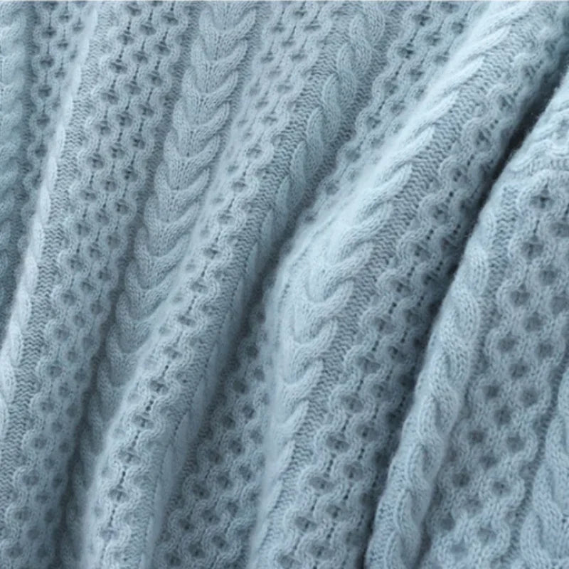 Cable Knit Turtleneck Sweater for Women