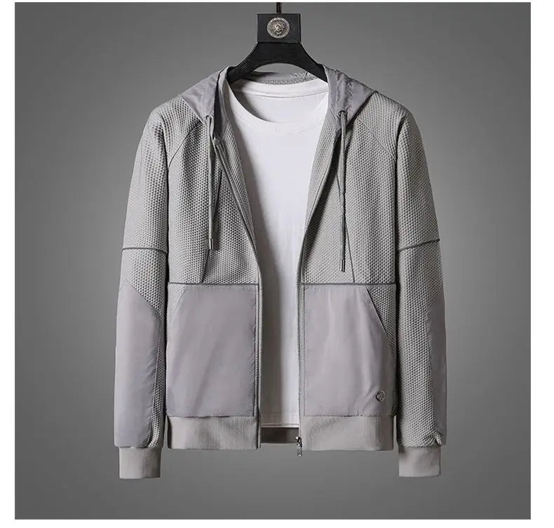 Two-Piece Performance Tracksuit with Zip-Up Hoodie and Sweatpants for Men