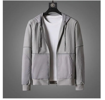 Two-Piece Performance Tracksuit with Zip-Up Hoodie and Sweatpants for Men