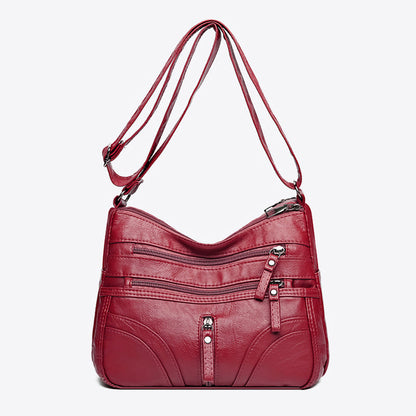 Crossbody Shoulder Bag with Multi-Pocket Design for Women