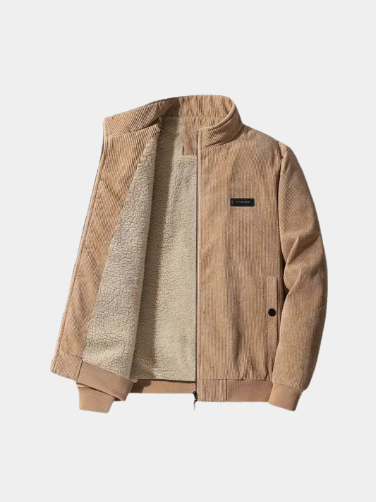 Corduroy Sherpa-Lined Bomber Jacket for Men