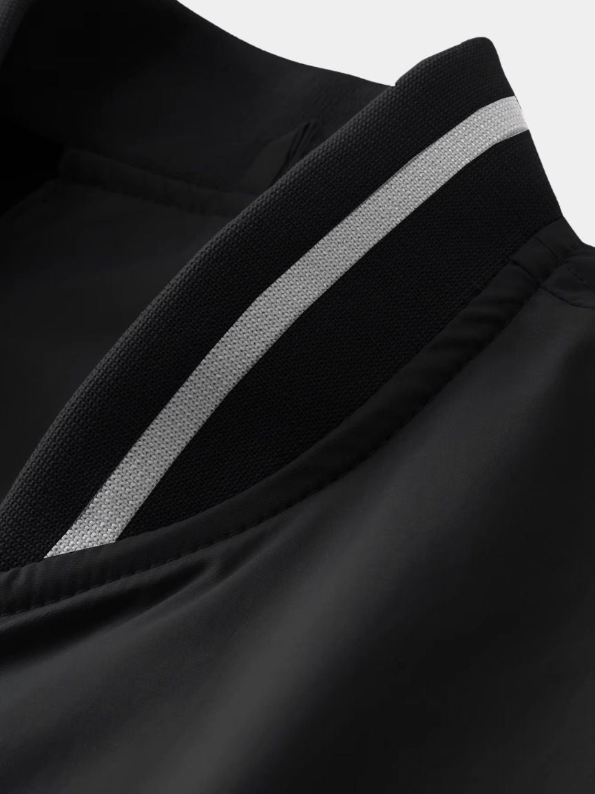 Bomber Jacket with Striped Trim for Men