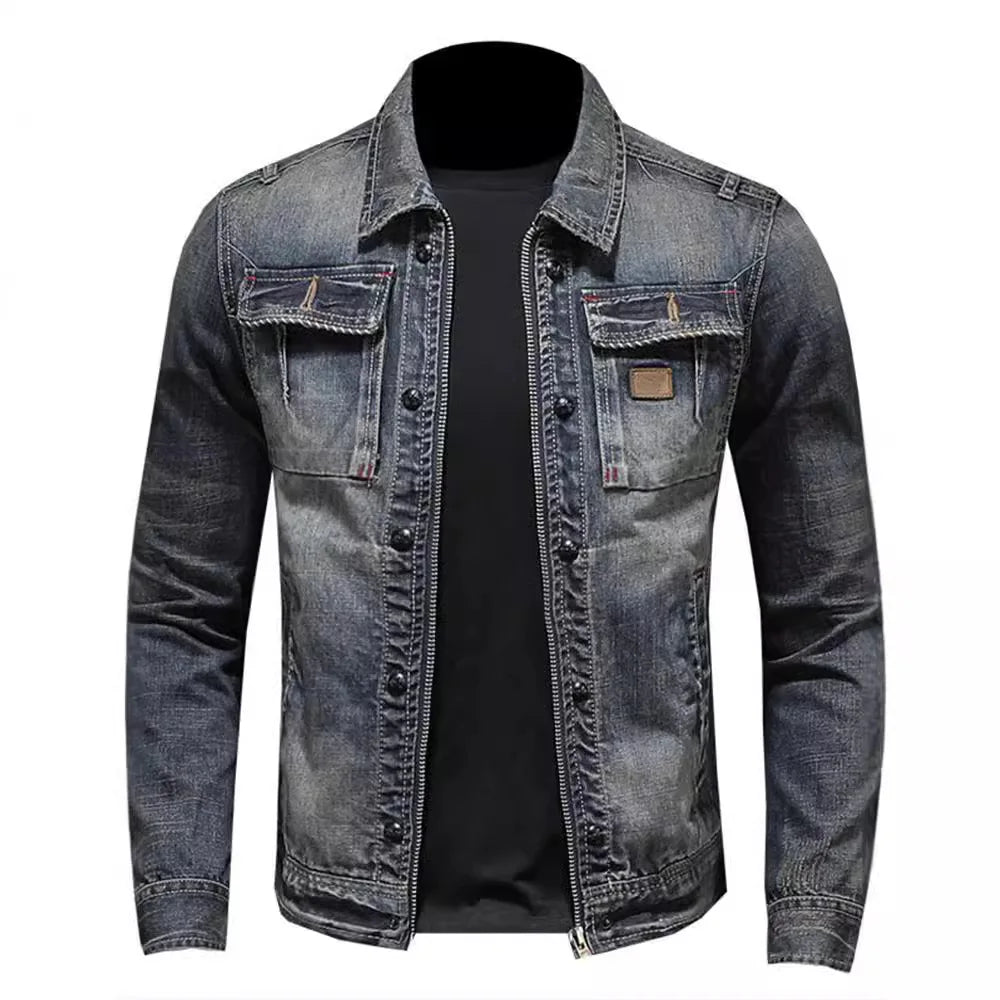 Zip-Up Coat - Blue