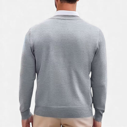 V-Neck Longline Sweater for Men