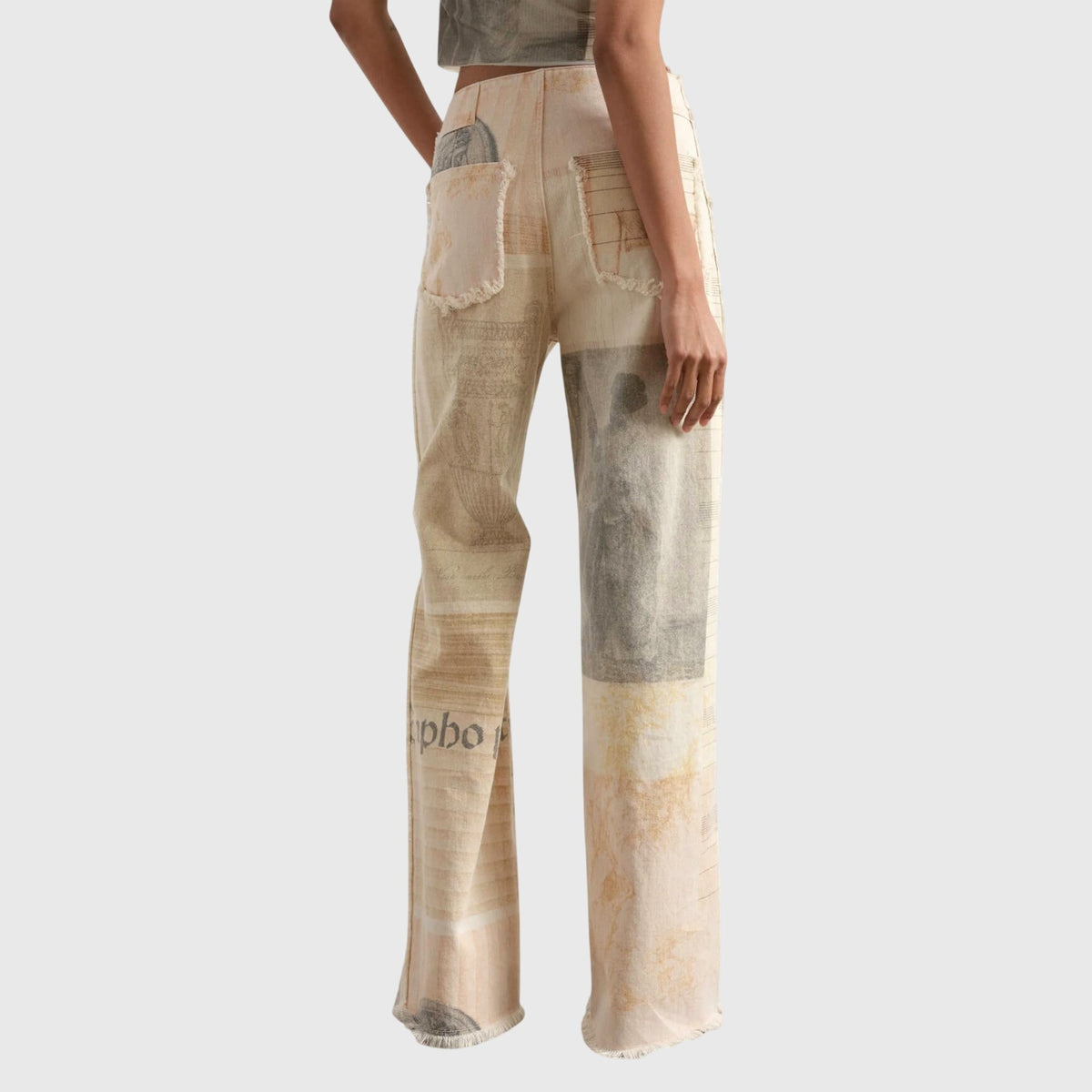Beige Wide Jeans for Women