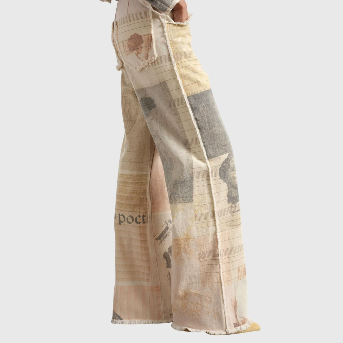 Beige Wide Jeans for Women