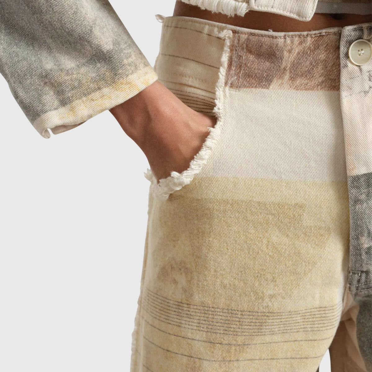 Beige Wide Jeans for Women