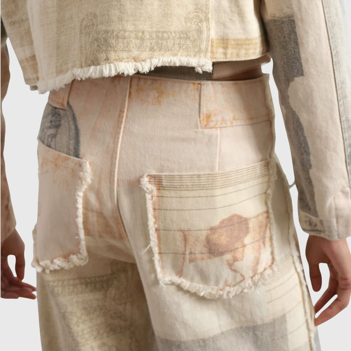 Beige Wide Jeans for Women