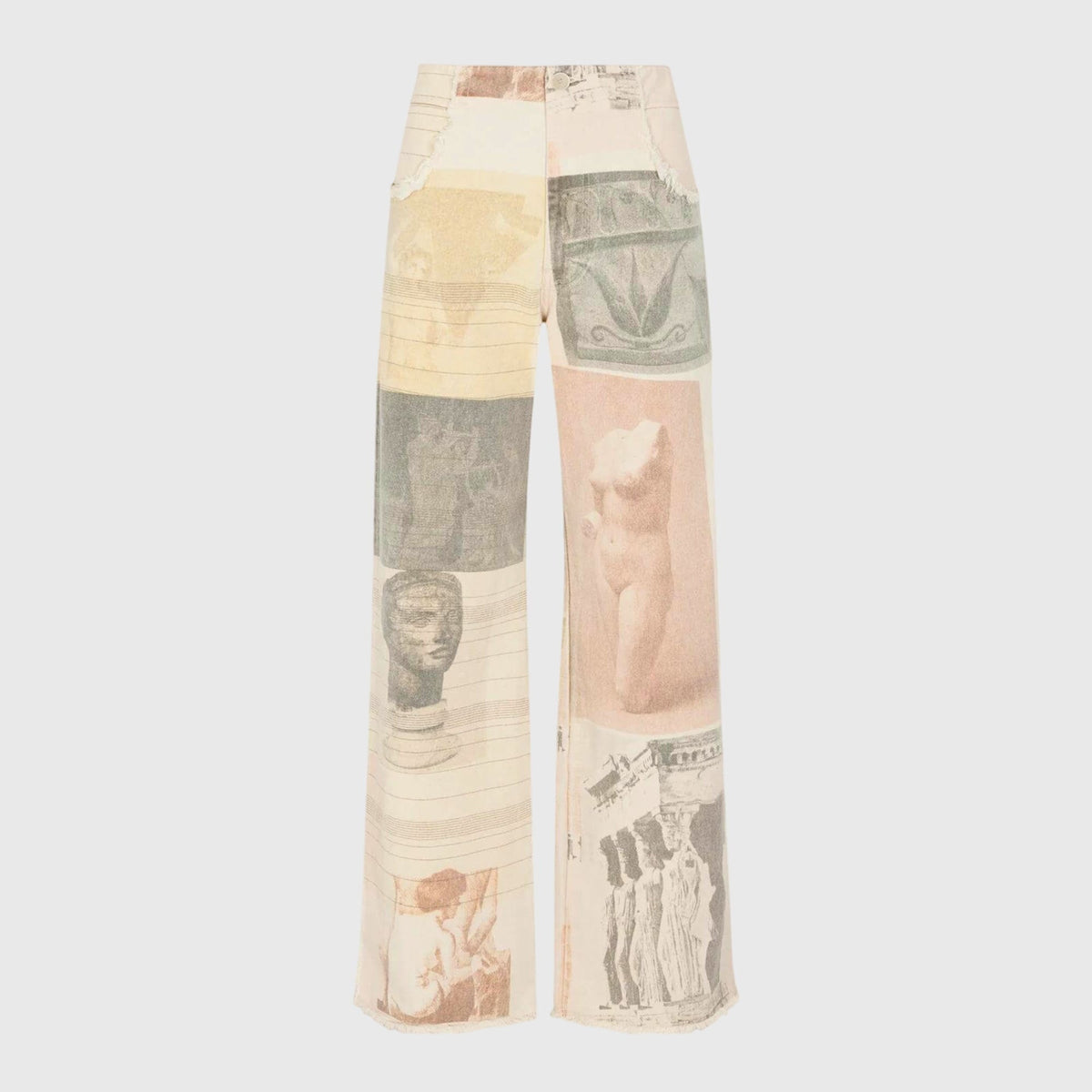 Beige Wide Jeans for Women