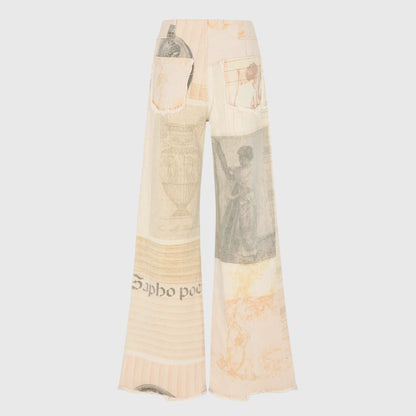 Beige Wide Jeans for Women