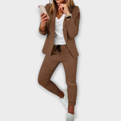 Blazer Set for Women - Brown