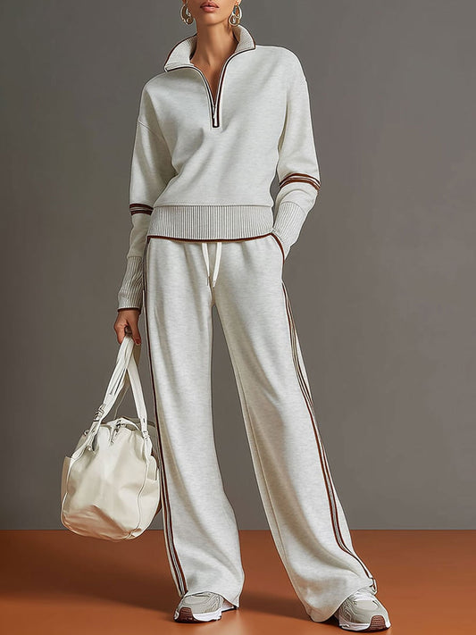 Blouse for Women - Gray White