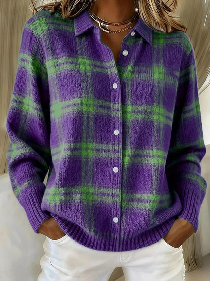 Blouse for Women - Purple/ Green