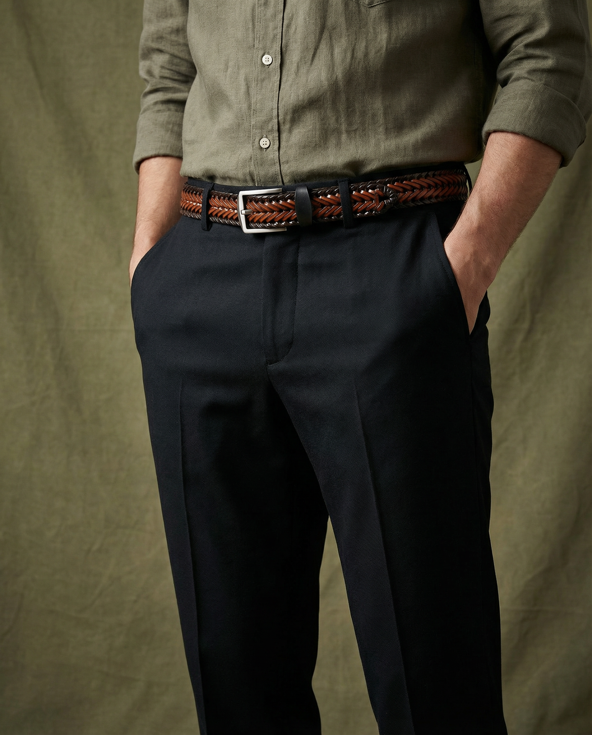 Braided Leather Belt
