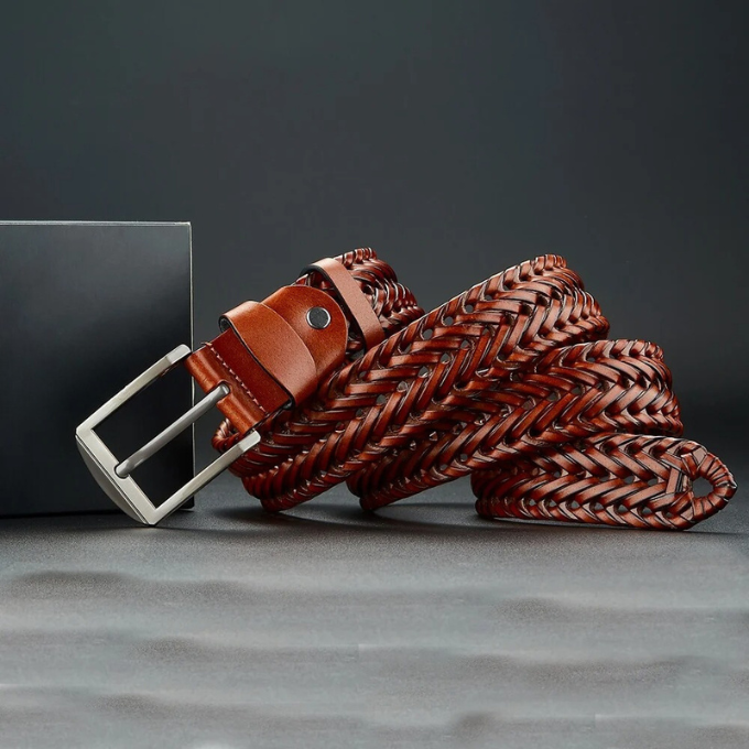 Braided Legacy Cowhide Belt - Sand