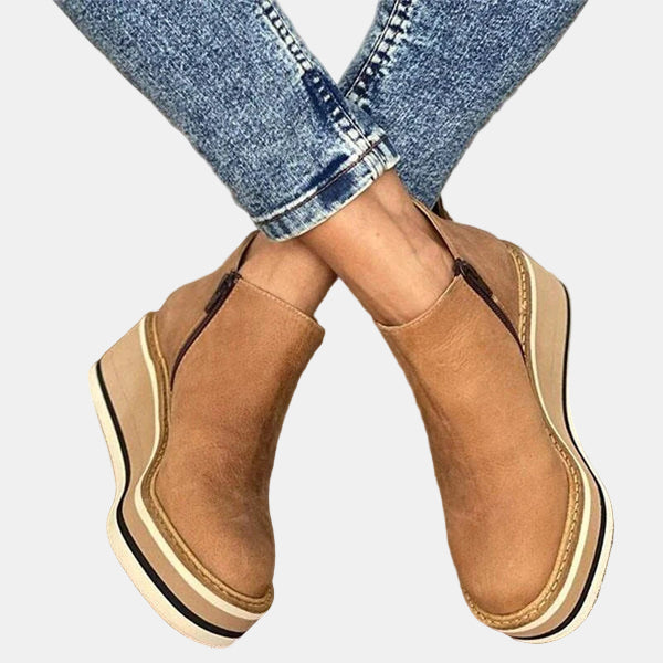 Platform Block-Heel Ankle Boots for Women