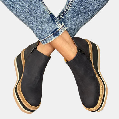 Platform Block-Heel Ankle Boots for Women