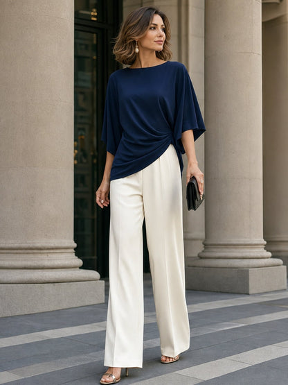 Cape-Sleeve Waist Two-Piece for Women