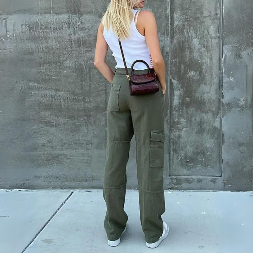 Casual Cotton Cargo Pants for Women