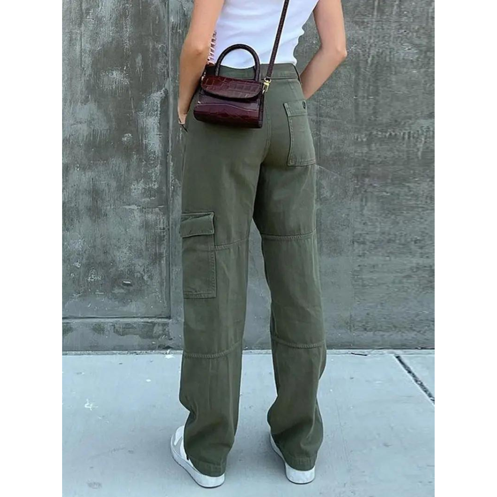 Casual Cotton Cargo Pants for Women