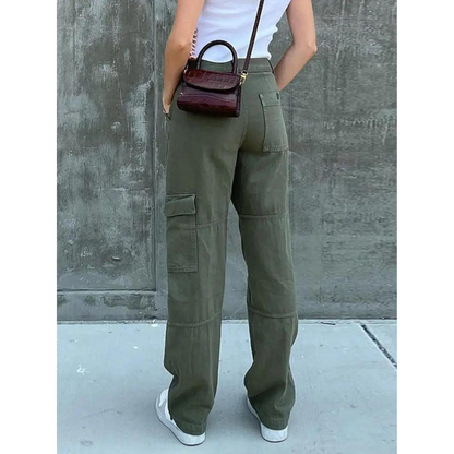 Casual Cotton Cargo Pants for Women