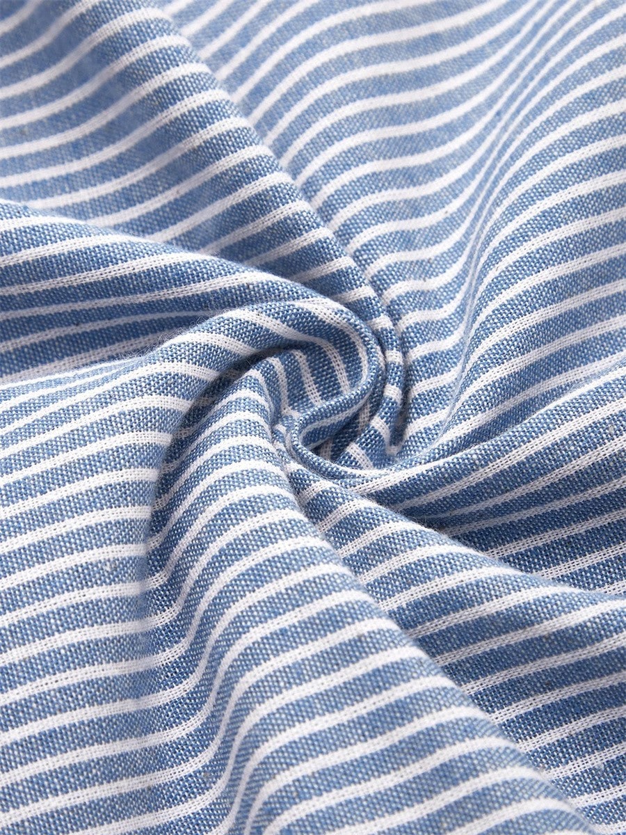 Casual Striped Midi Dress