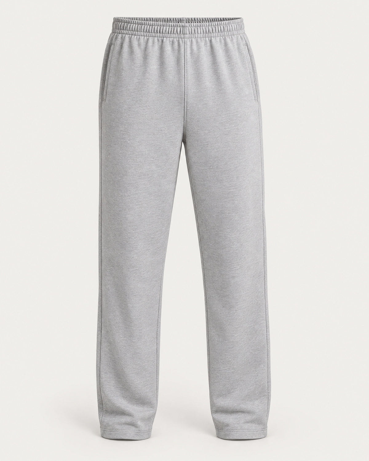 Straight-Leg Cotton Elastic Waist Sweatpants for Men – clean studio photo