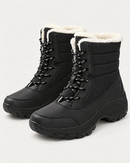 Waterproof Lace-Up Snow Boots for Women – clean studio photo