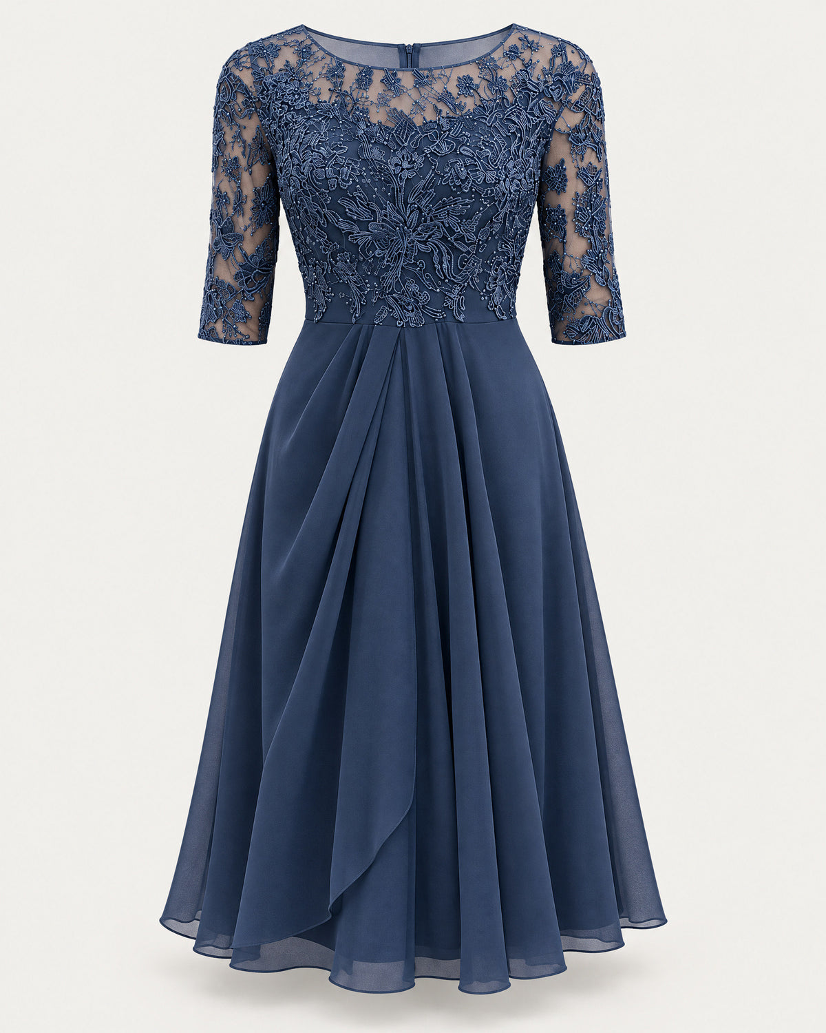 Beaded Lace Midi Dress for Women – clean studio photo