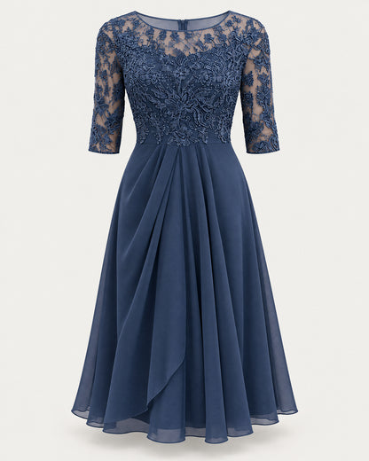 Beaded Lace Midi Dress for Women – clean studio photo