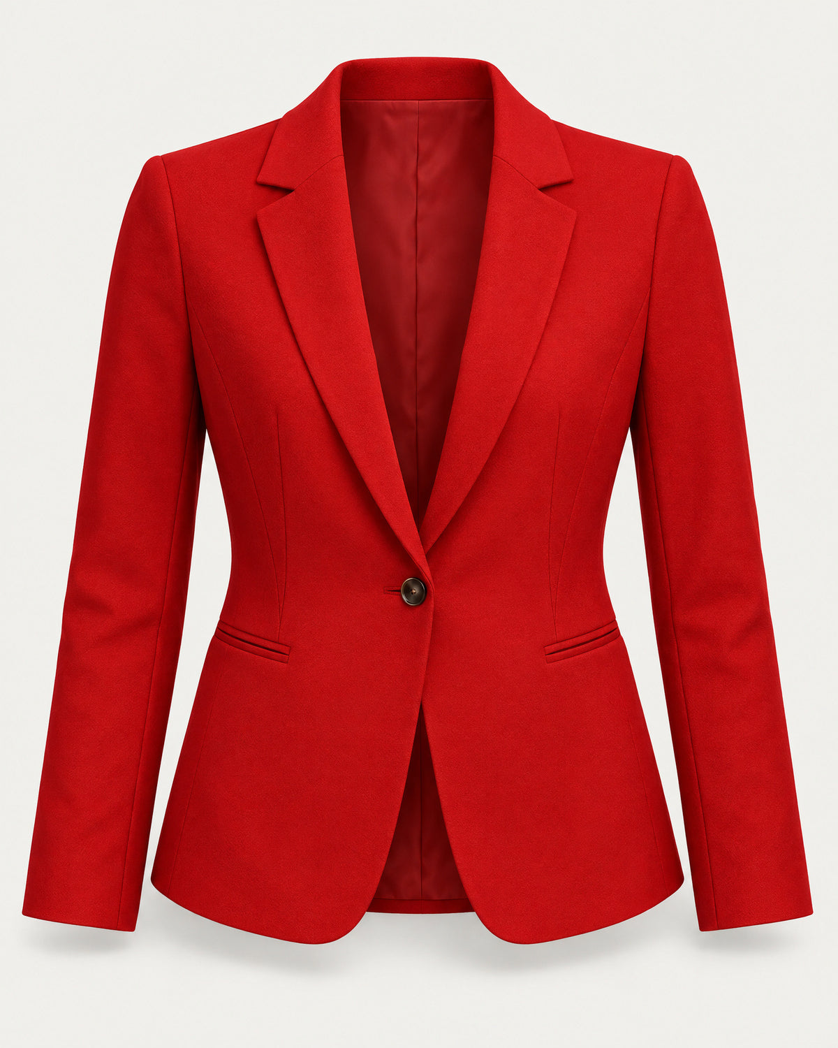 Slim-Fit One-Button Blazer for Women – clean studio photo