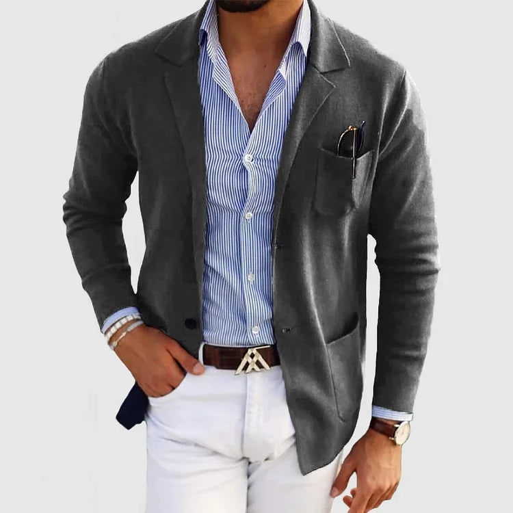Comfortable Blazer - Dark Gray