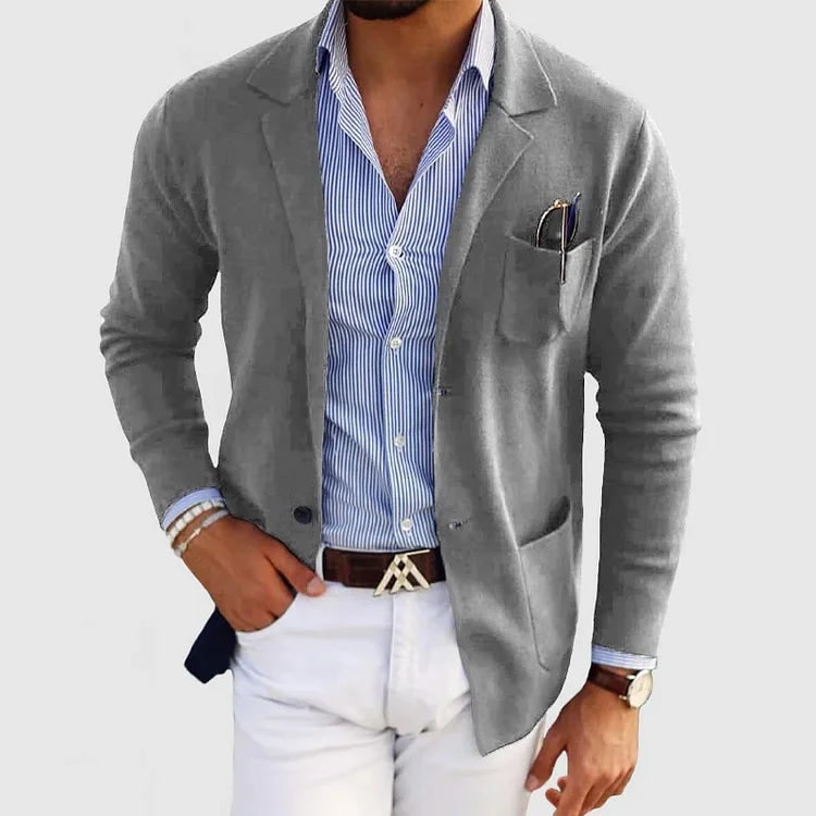 Comfortable Blazer - Light Gray