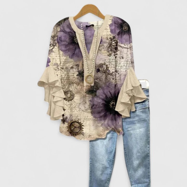 Comfortable Blouse for Women - Beige