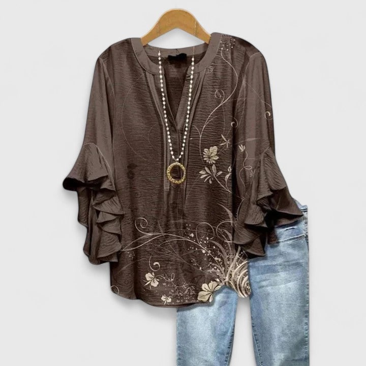 Comfortable Blouse for Women - Brown