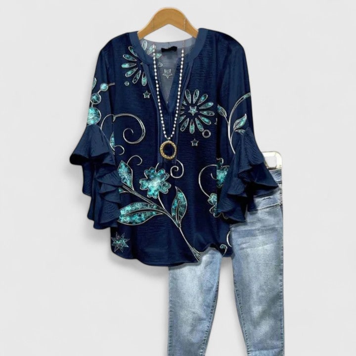 Comfortable Blouse for Women - Dark Blue