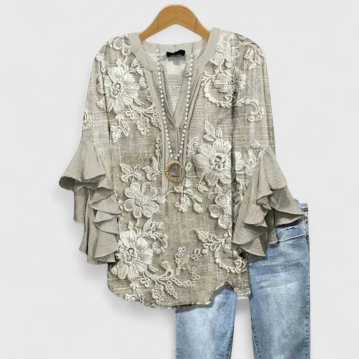 Comfortable Blouse for Women - Light Brown