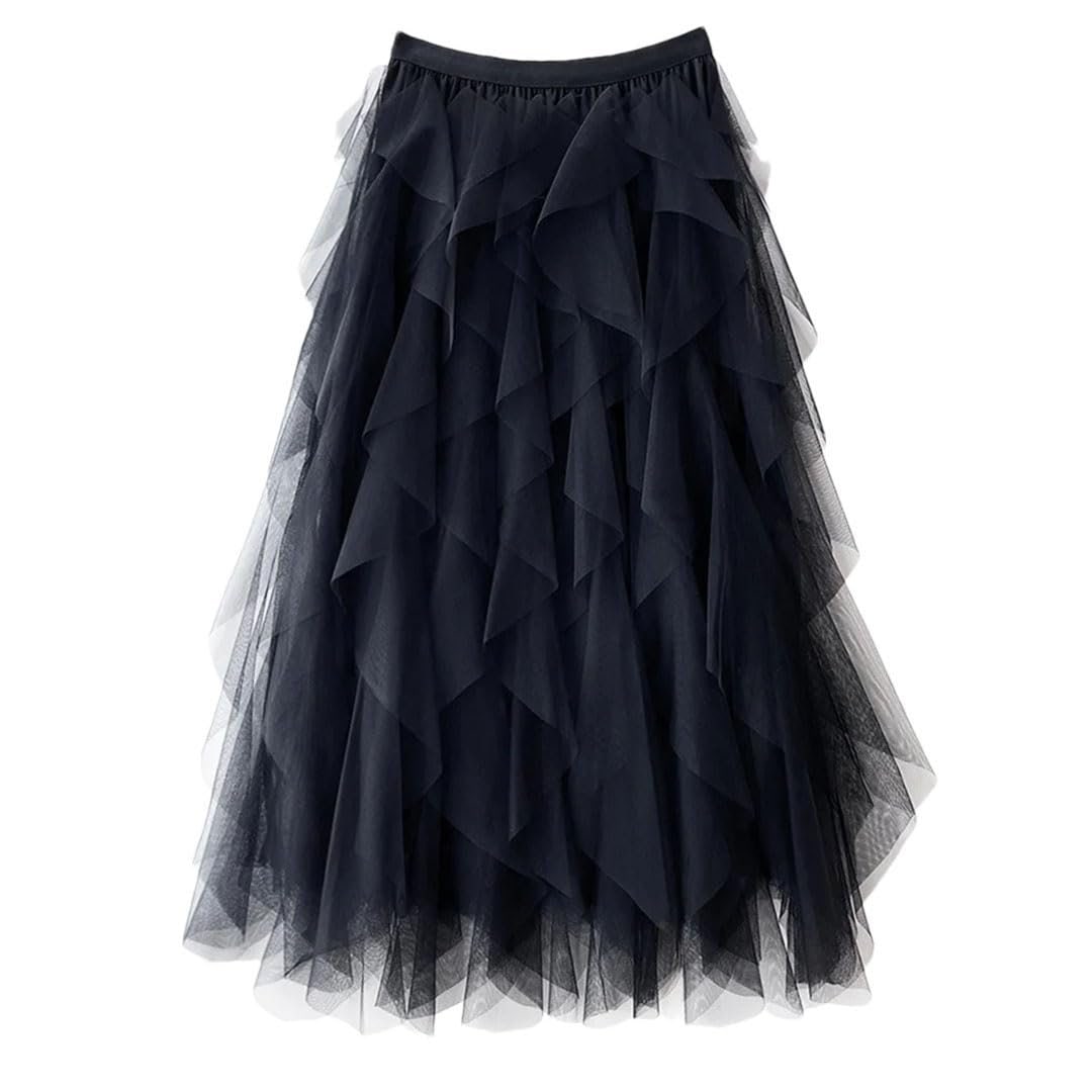 Comfortable Flowing Skirt for Women - Black