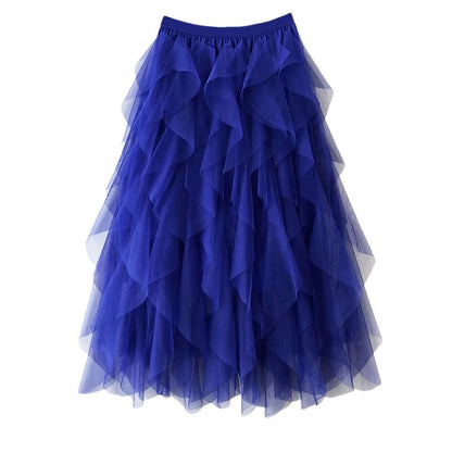 Comfortable Flowing Skirt for Women - Blue