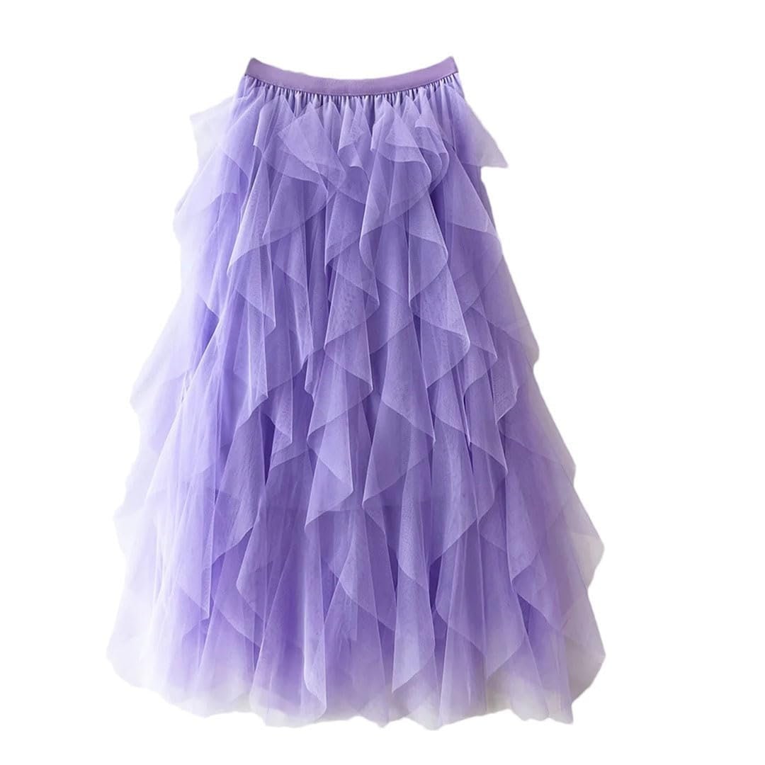 Comfortable Flowing Skirt for Women - Purple