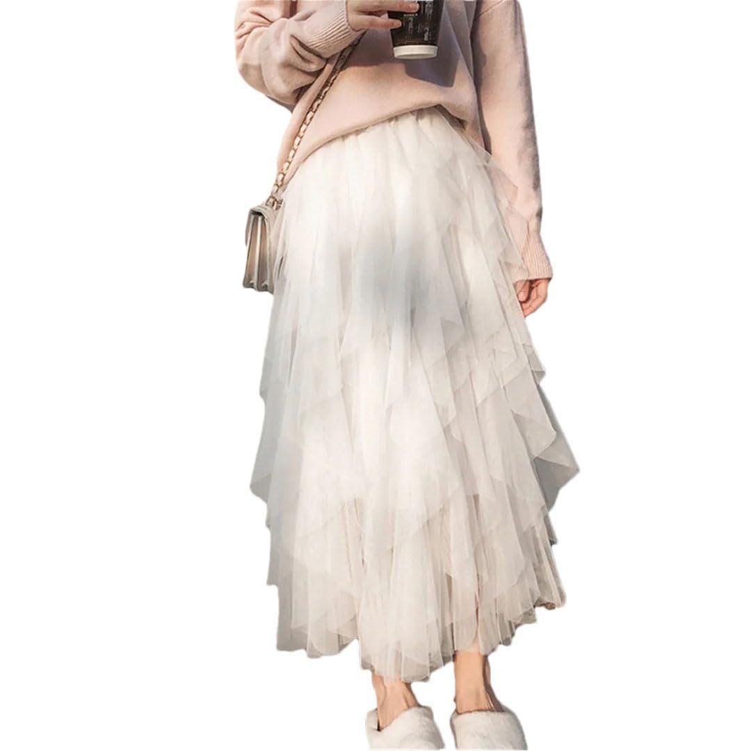 Comfortable Flowing Skirt for Women - White